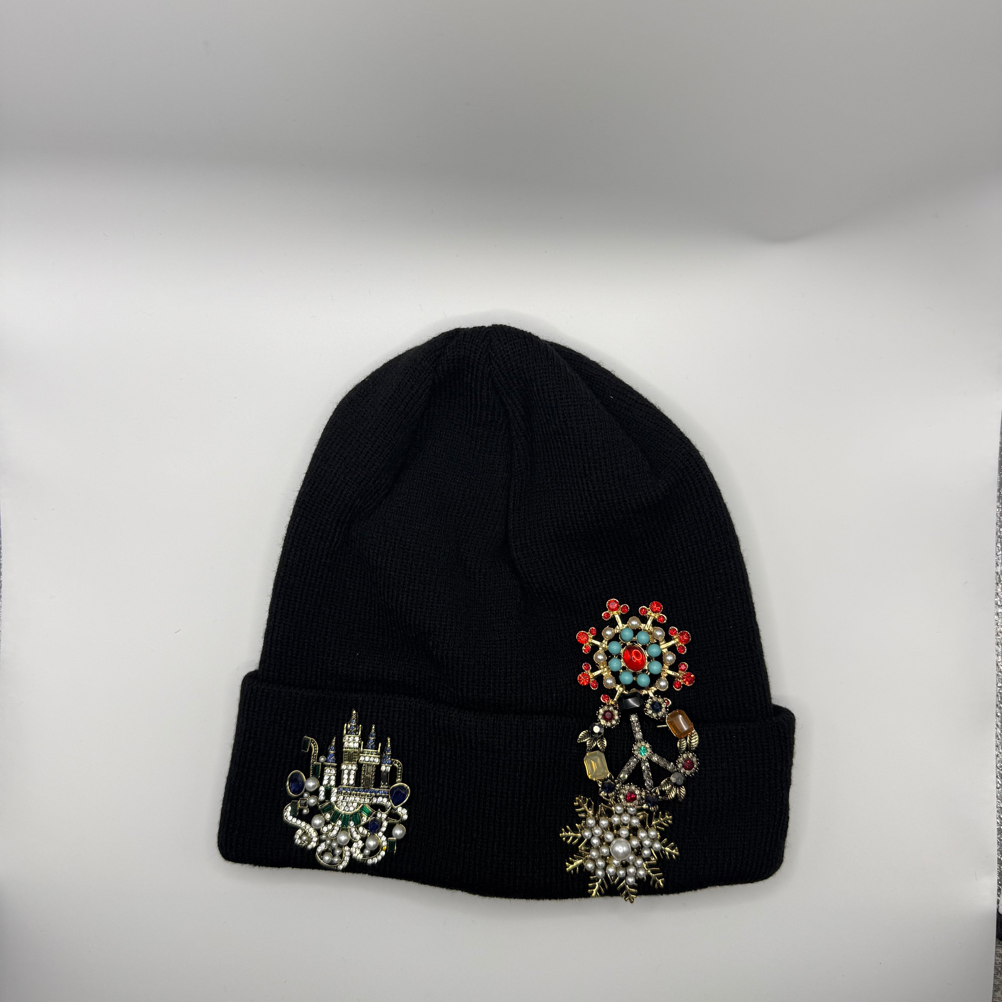 1.Embellished Beanie Hat
