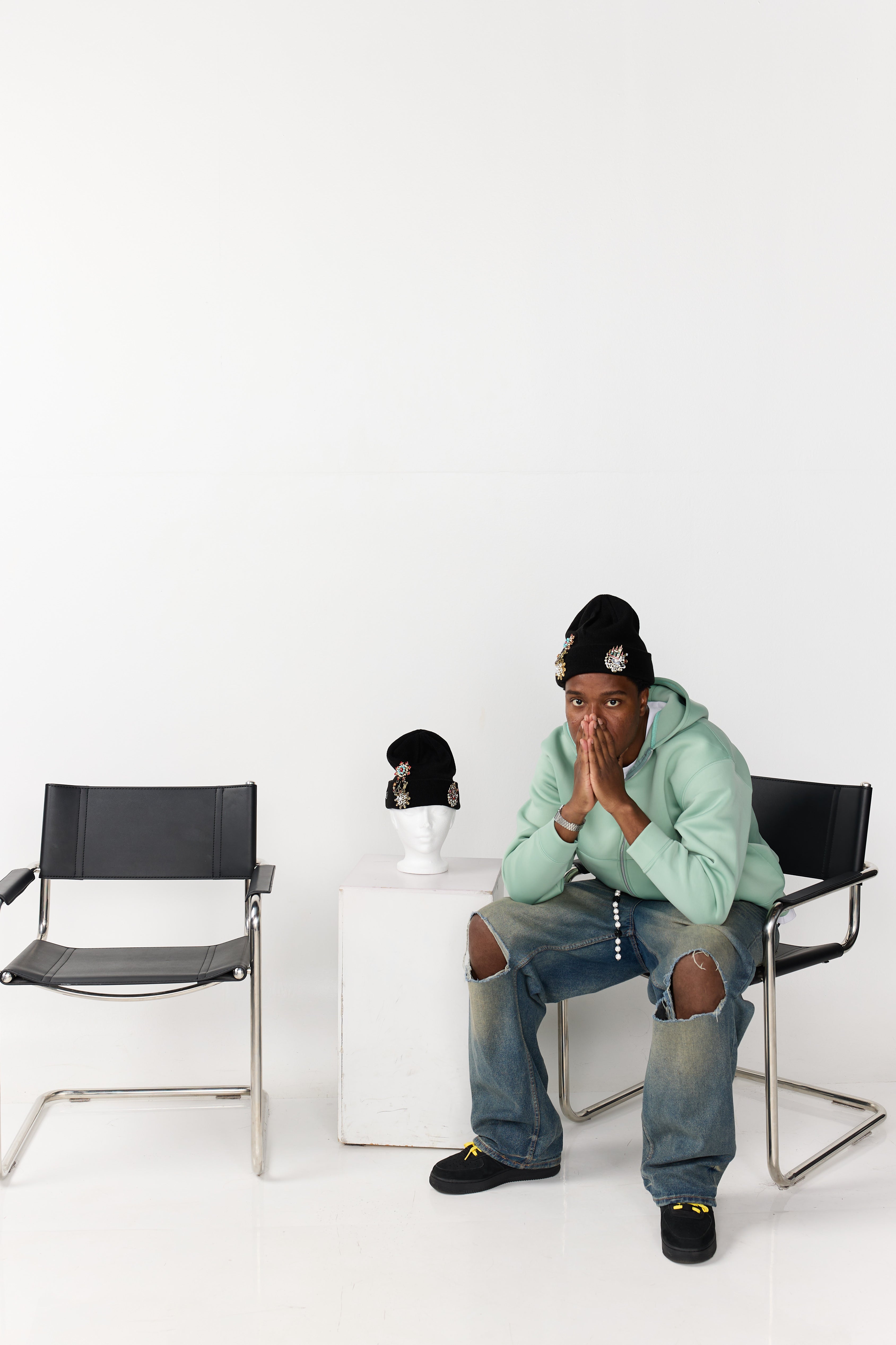 1.Embellished Beanie Hat